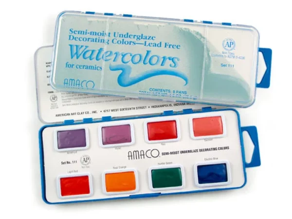 amaco watercolour underglaze pans